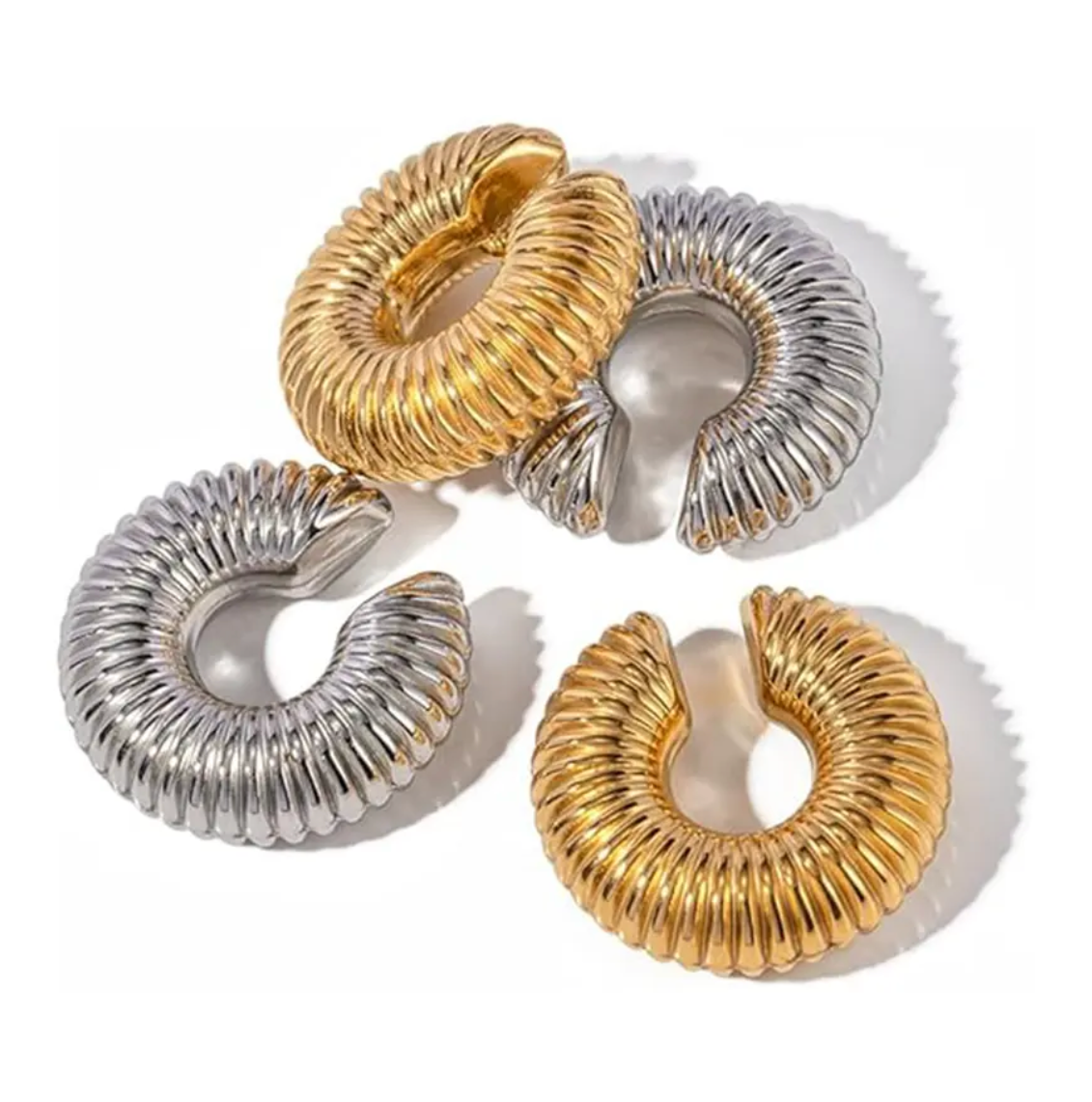 Chunky Ribbed Ear Cuffs