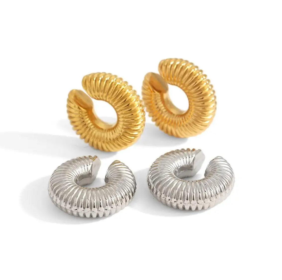 Chunky Ribbed Ear Cuffs